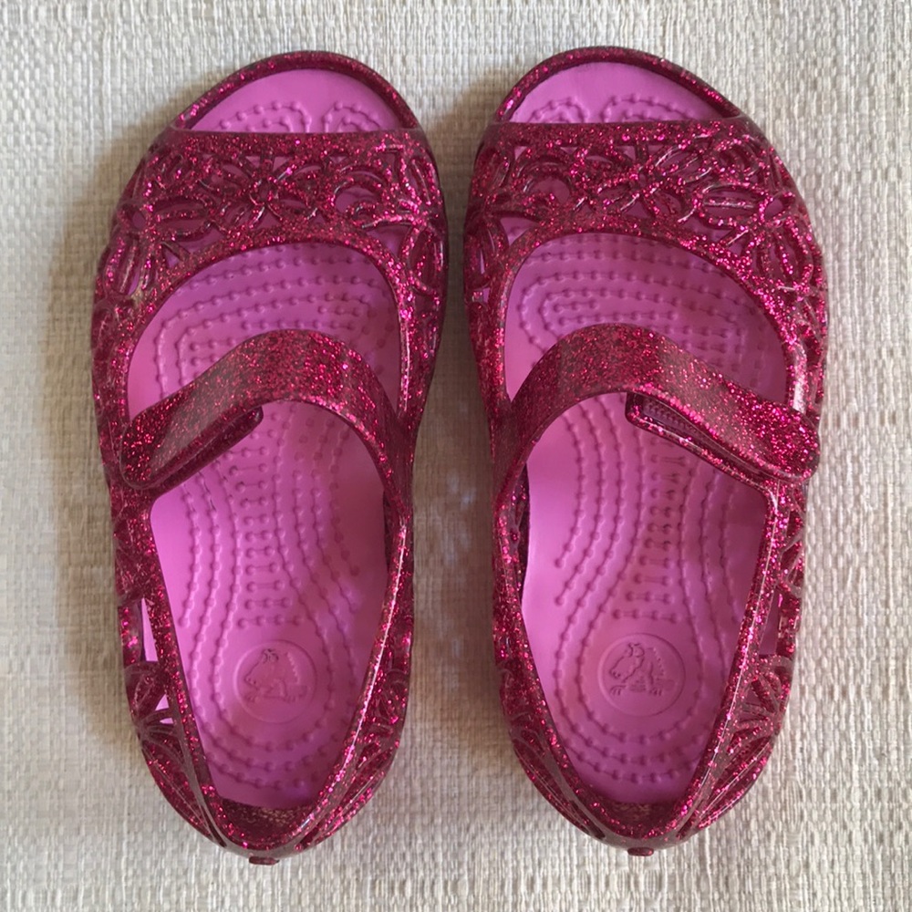 Glittery Pink Crocs